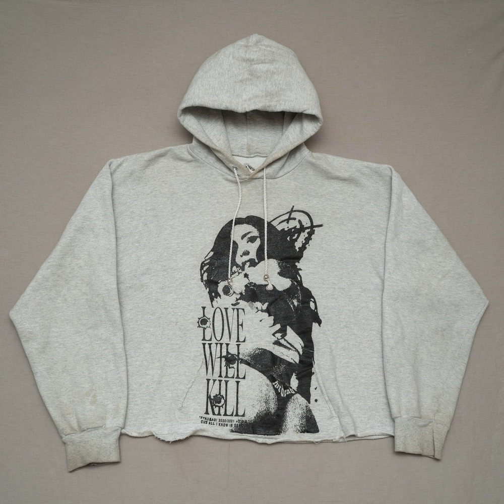 Fvrdead I Want The Pain World Tour Cropped Grunge Skate Hoodie
